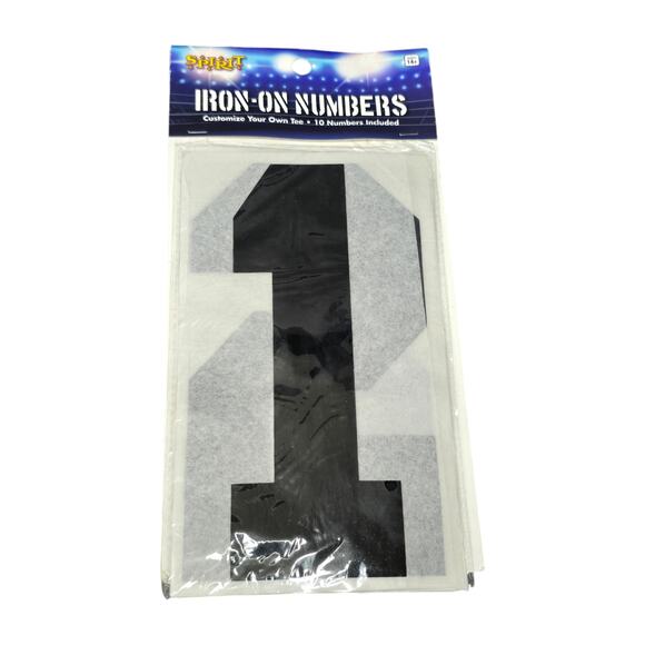 SPIRIT Black Iron On Numbers Customize Tees 10 Iron on Sheets Kit Set Halloween - Picture 1 of 6